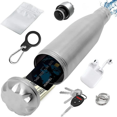 Secret Hidden Safe Water Bottle &ndash; Diversion Stash For Cash