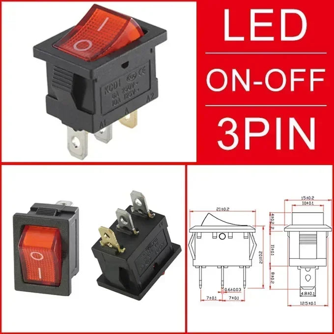 KCD1 Snap-in Boat Rocker Switch &ndash; Reliable ON/OFF Control