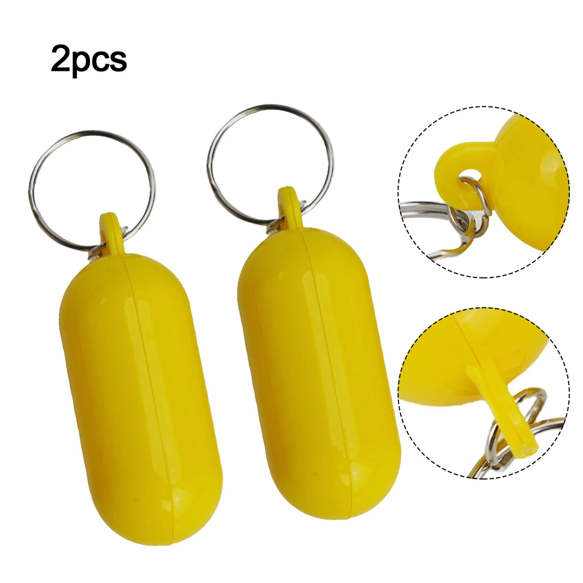 2Pcs Boat Kayak Floating Keyring Buoyant Key Ring Float Keychain Boat Accessory For Boating Fishing Kayaking Rafting Surfing