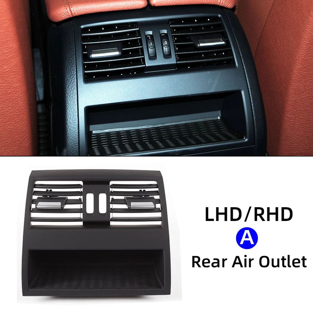 For BMW 5 Series F10 F11 520i 2010-17 LHD Car Front Rear Left Right Air Conditioning Chromed AC Vent Grille Outlet Cover Panel by InterCyprus Trading Ltd