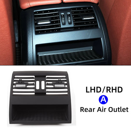 For BMW 5 Series F10 F11 520i 2010-17 LHD Car Front Rear Left Right Air Conditioning Chromed AC Vent Grille Outlet Cover Panel by InterCyprus Trading Ltd