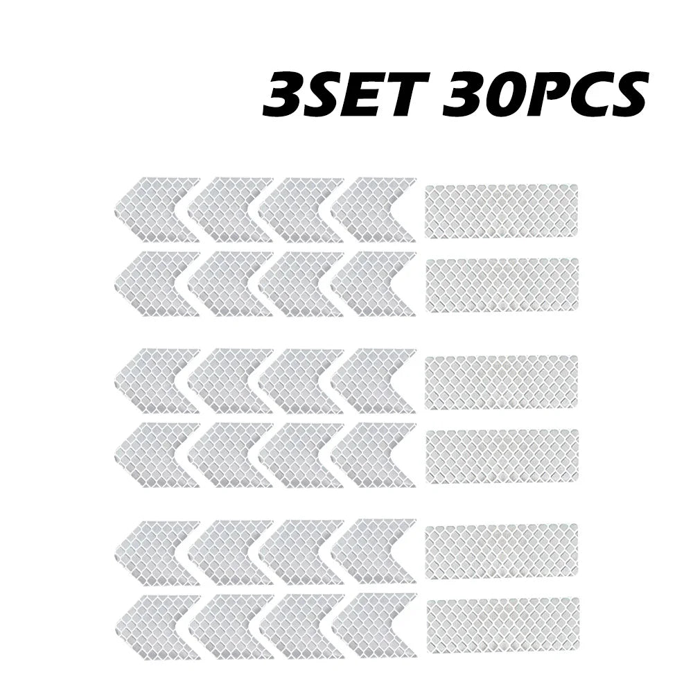 PJ2026 Reflective Stickers - Ultra Visible Night Safety 3 Set 30 PCS