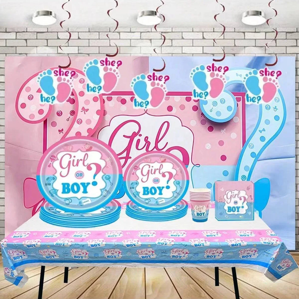 Gender Reveal Party Decorations Set