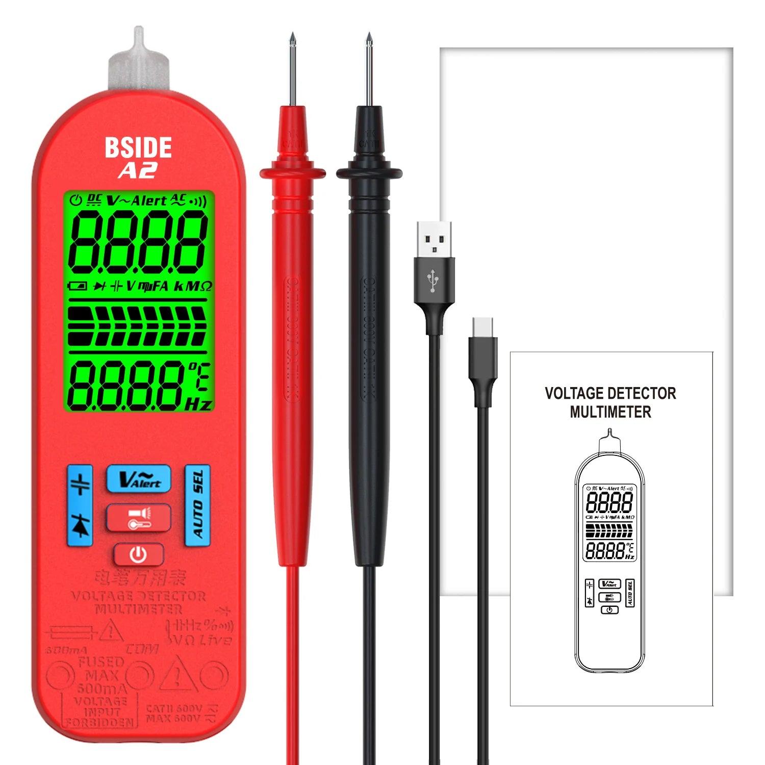 BSIDE A2X Digital Multimeter &ndash; Smart Rechargeable Tester A2 / CHINA