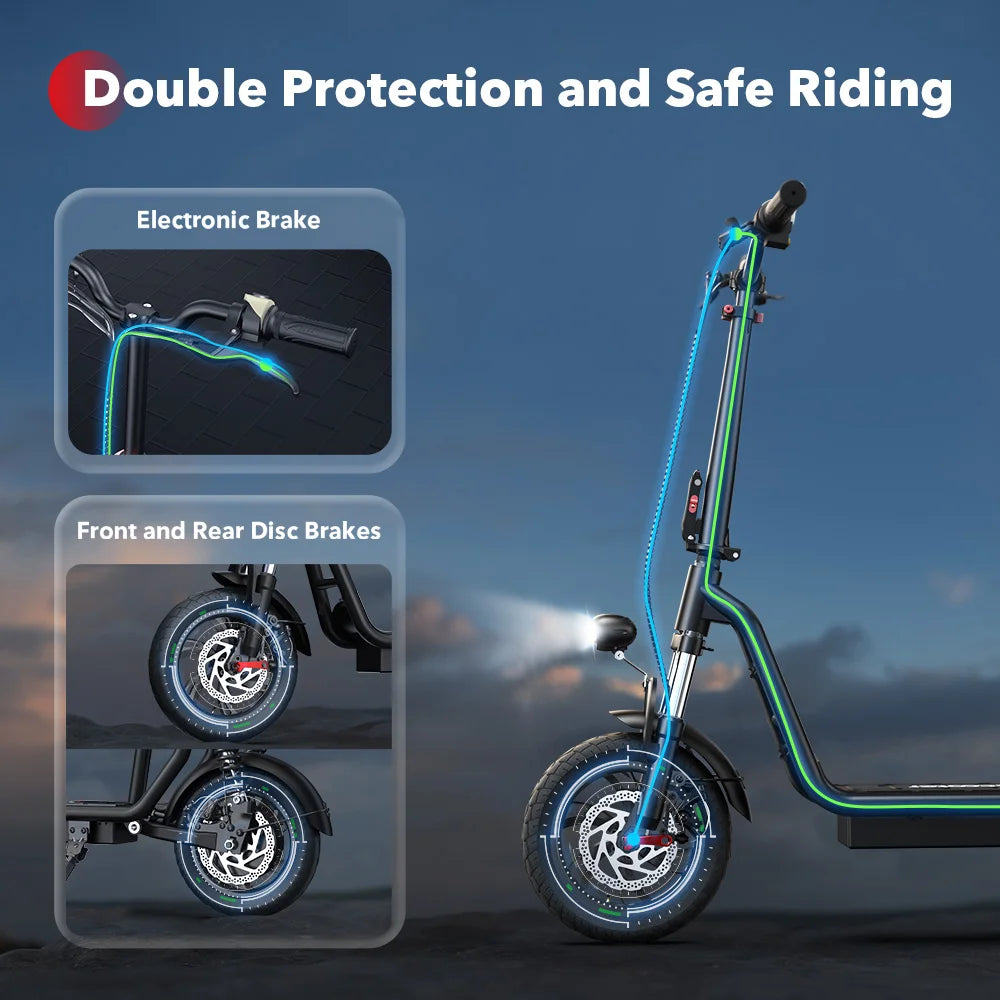 Elite I12 Electric Scooter &ndash; Foldable With Seat And Basket