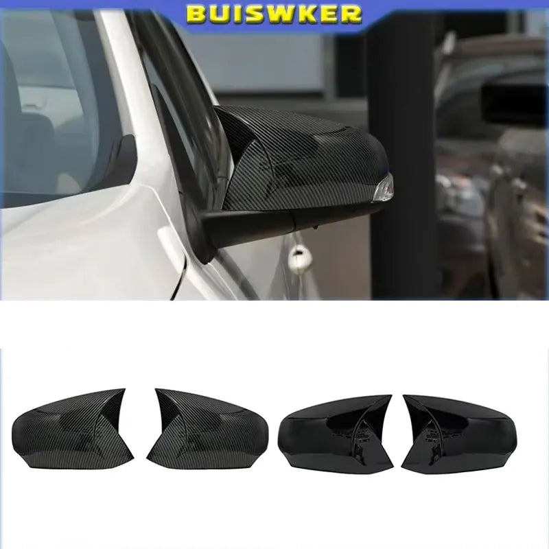 Bat Style ABS peeglikatted läikiv must Renault Fluence jaoks