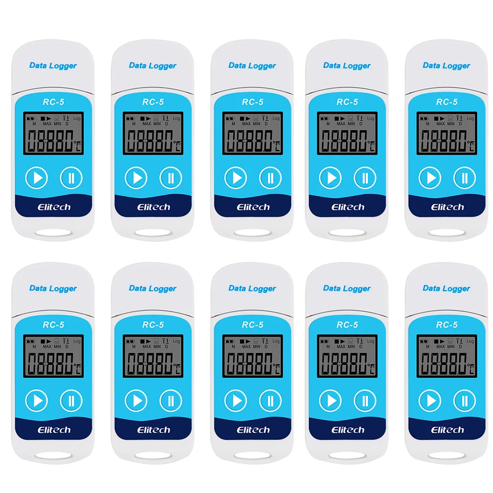 RC-5 USB Temperature Data Logger &ndash; 32000 Point PDF Report 10pcs