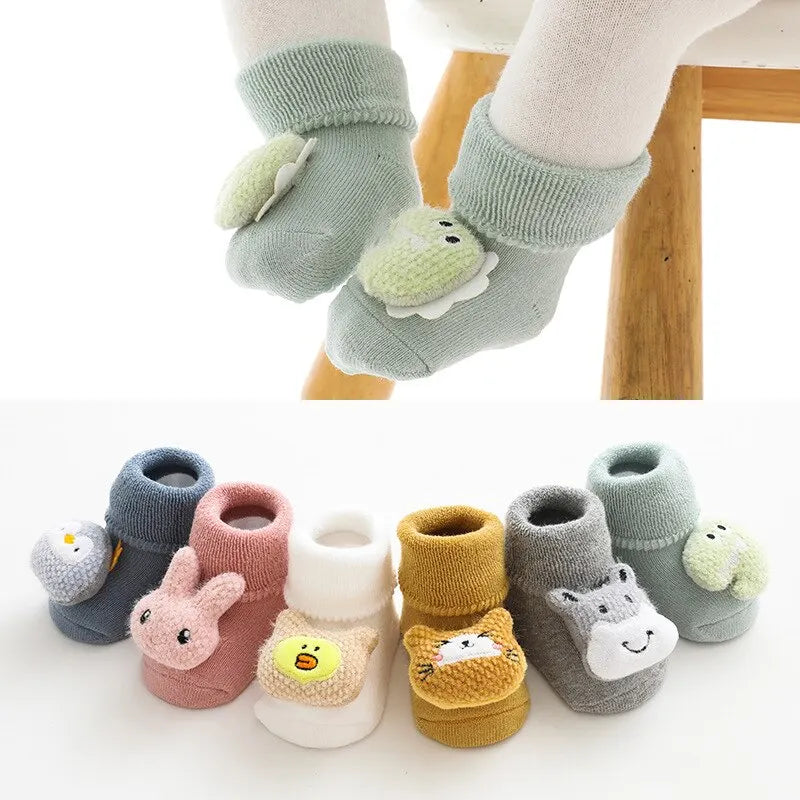 Cartoon Baby Socks &ndash; Soft Anti-Slip Comfort for Toddlers