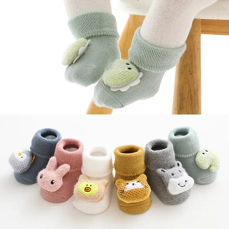 Cartoon Baby Socks &ndash; Soft Anti-Slip Comfort for Toddlers