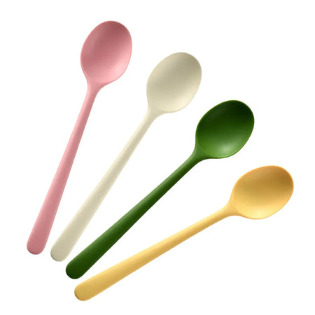 4Pcs Silicone Spoon Set &ndash; Portable Non-Slip Design Mix
