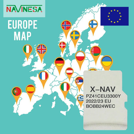 Toyota AYGO X-NAV TF Card &ndash; Plug-and-Play Europe Maps