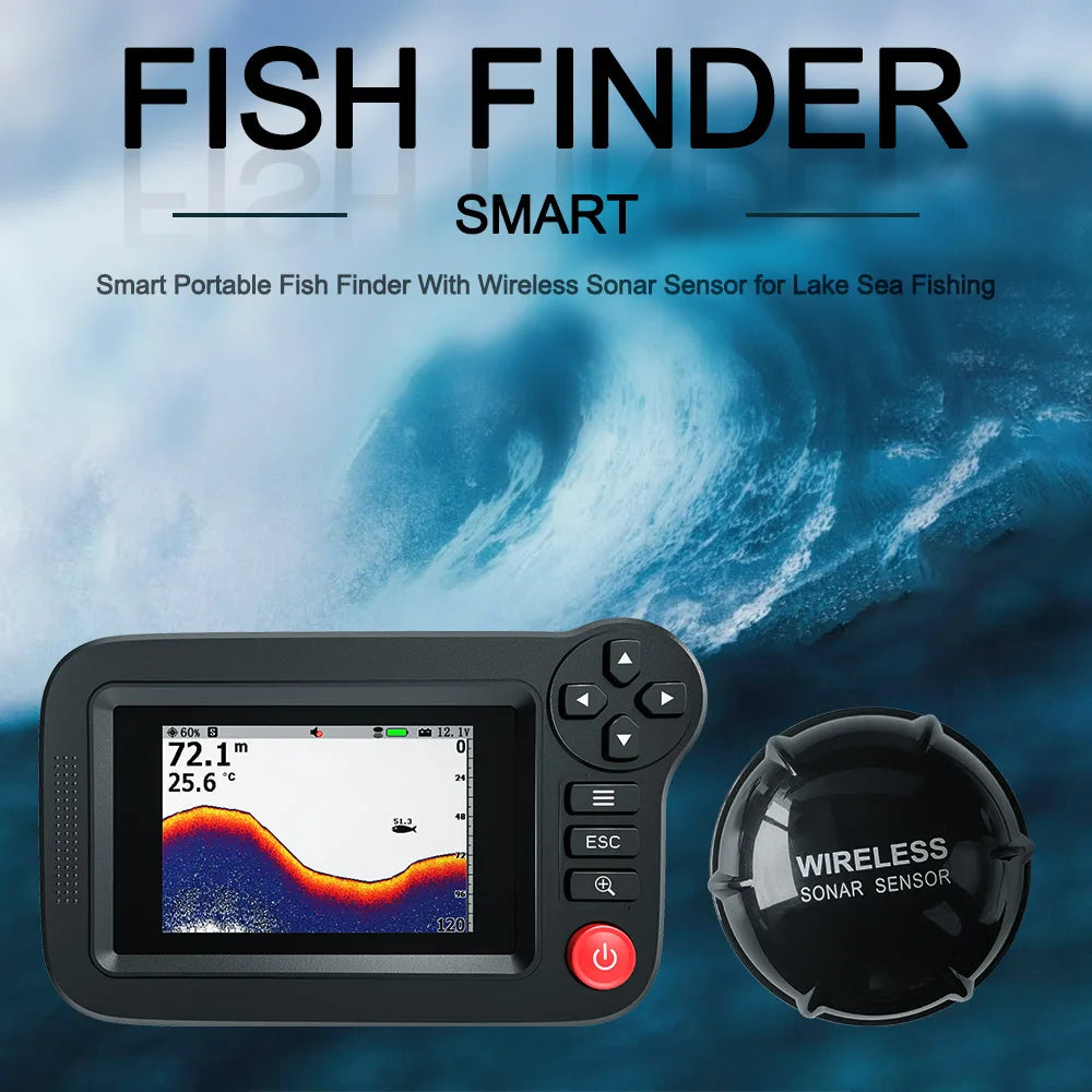 Smart Fish Finder - Portable &amp; Accurate Depth Finder for Dock, Shore, or Bank Fishing