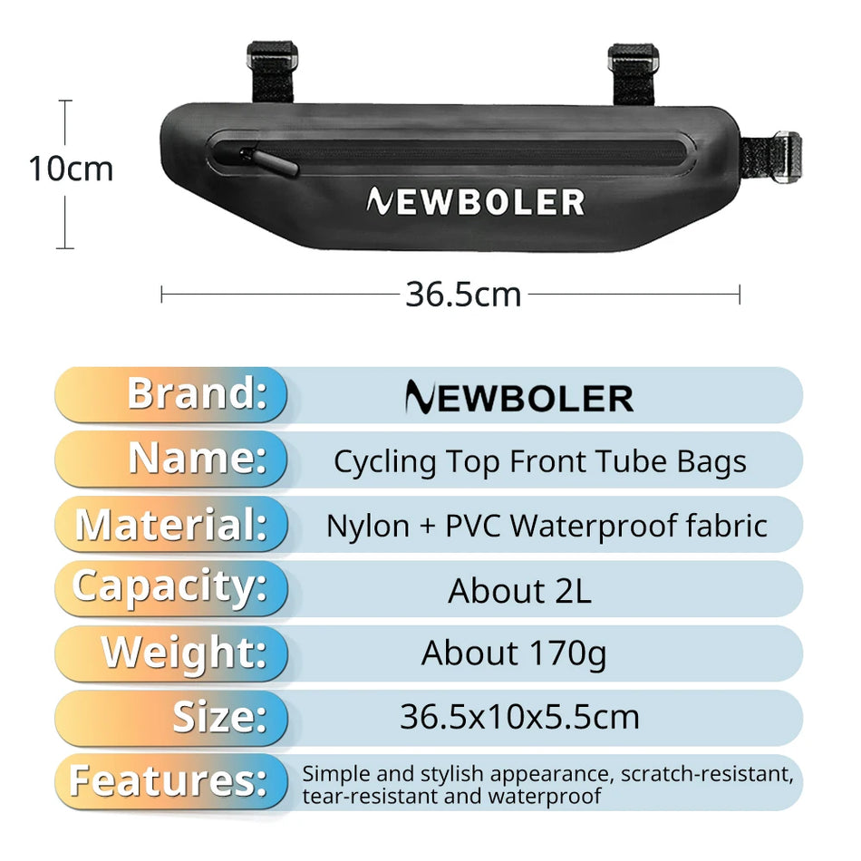 Waterproof Nylon Triangle Bag for Top Tube Bike Frame Cycling Storage