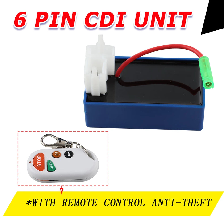 170Z Motorfiets CDI Box met Afstandsbediening Anti-Diefstal, 6-Pin FT180 FT200 CG200