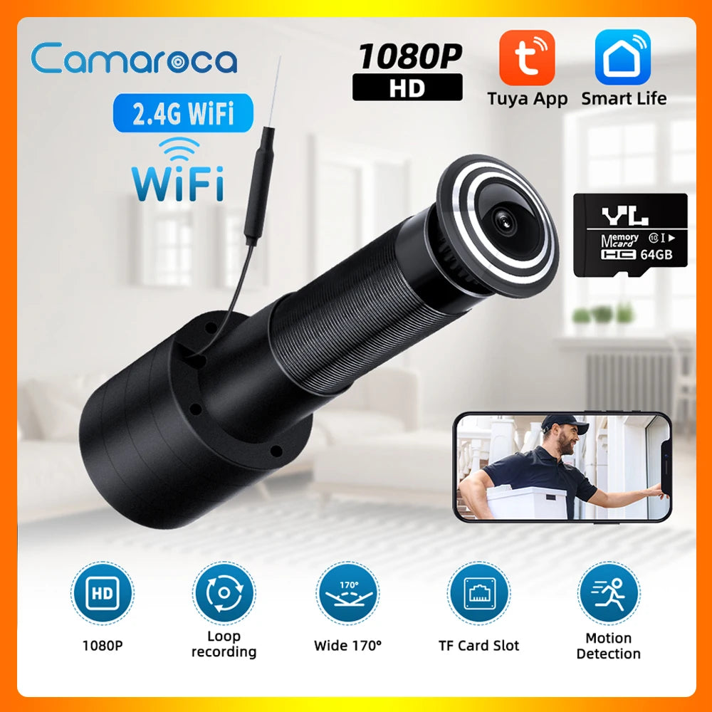 Camaroca 1080P Peephole Door Eye Camera &ndash; Motion Detection