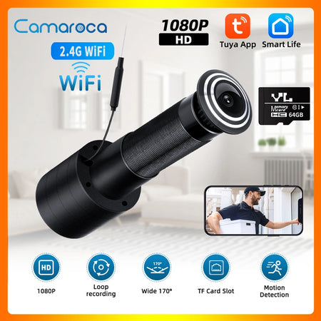 Camaroca 1080P Peephole Door Eye Camera &ndash; Motion Detection