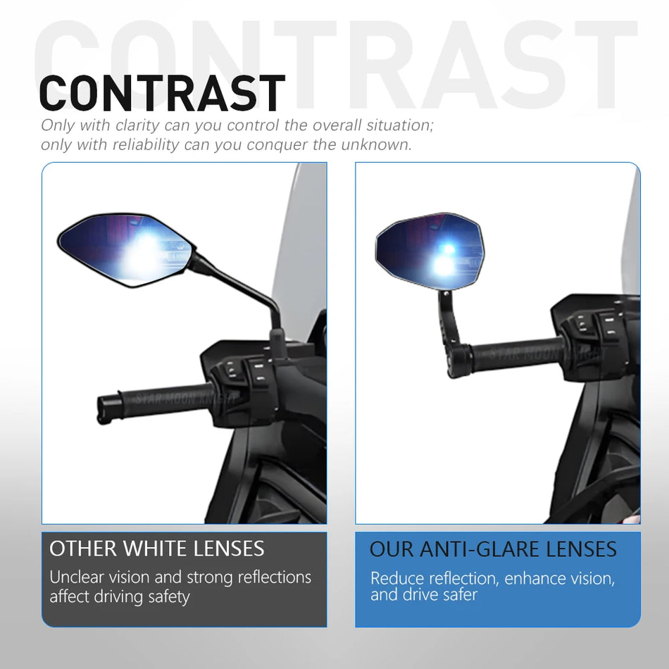 Καθρέφτης τιμονιού Yamaha NMAX XMAX για μοντέλα Yamaha, ρυθμιζόμενος, αντιθαμβωτικός, κράμα αλουμινίου