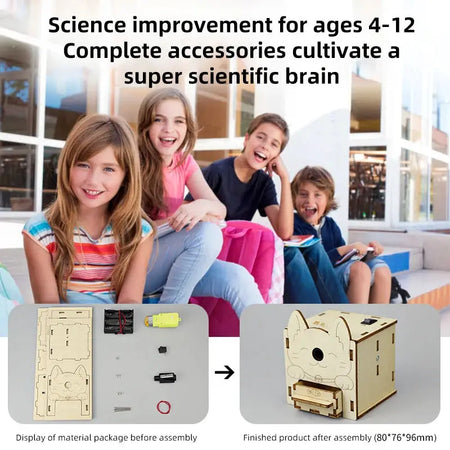 DIY Electric Pencil Sharpener Model Toys Technologia Science Experimental Tool Kit Educational Wooden Puzzle Games for Kids by InterCyprus Trading Ltd