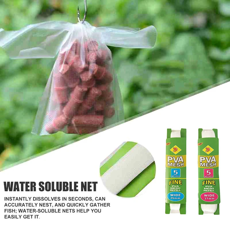 PVA Mesh Water Soluble Fishing Net - Eco-Friendly Refill Bags for Trap &amp; Lure
