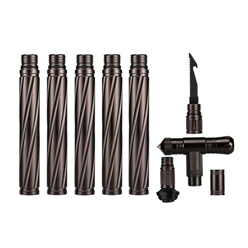 Складная тактическая палка для самообороны, алюминиевая треккинговая палка для походов на открытом воздухе