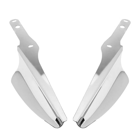 Motorcycle Chrome Front Fork Mount Wind Deflectors &ndash; Enhance Comfort and Style