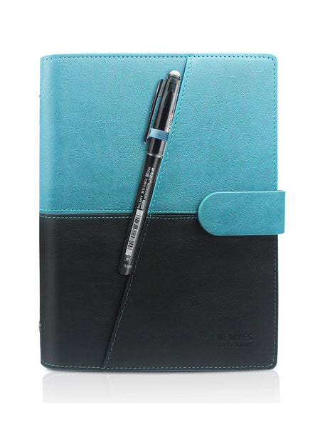 Reusable Notebook with Cloud Storage - Erasable, Waterproof, Smart Diary in A4/A5/A6 PU-A5 Green-Black