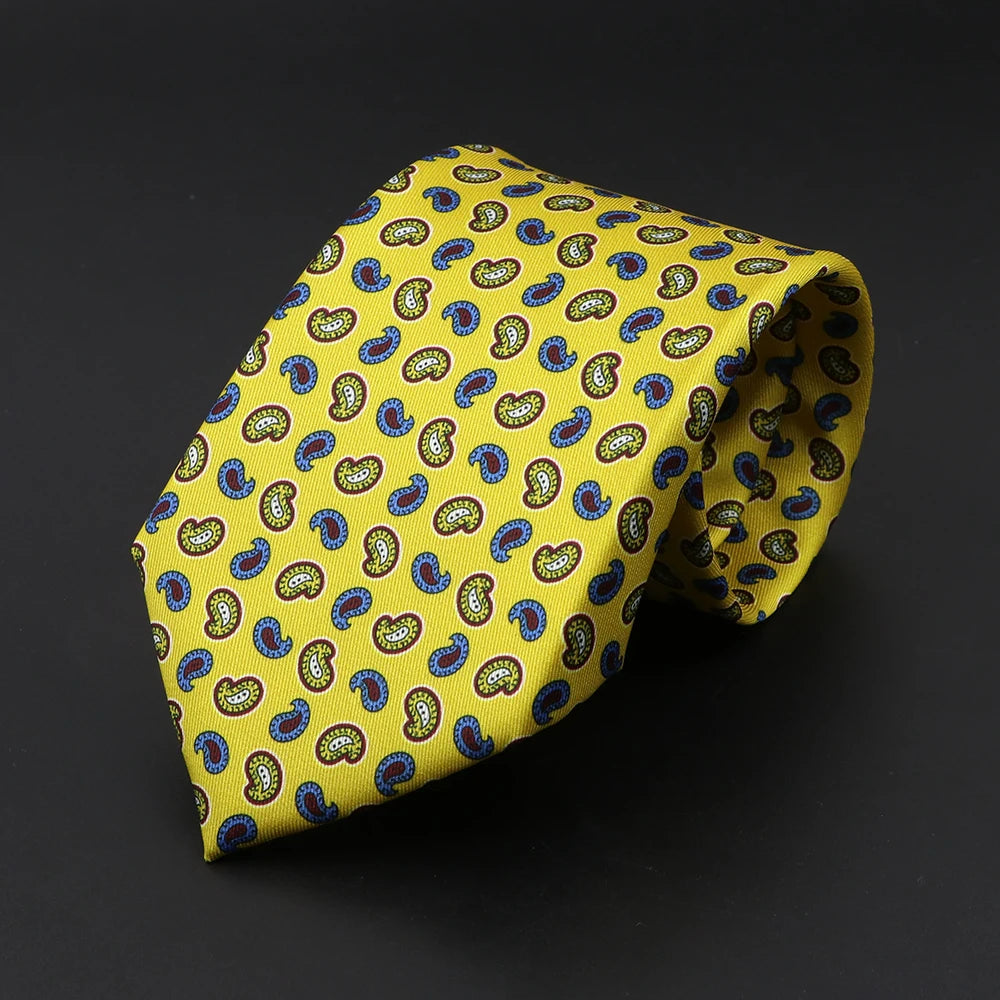 High Quality Soft Silk Ties in 51 Colours - Geometric Pattern Necktie for Men 28