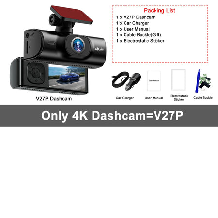4K Dash Cam with GPS &amp; WiFi