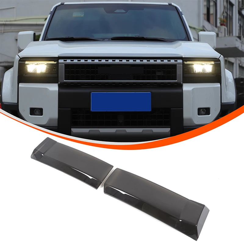 2Pcs Cubierta Decorativa de Faros ABS para Toyota LC250 Prado