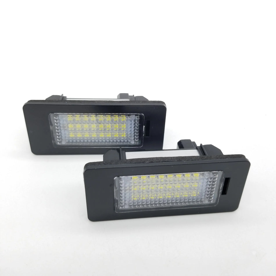 License Plate Lights for BMW E39 E60 E70 E82 E93 Two-Piece Set 6000K Xenon-White LED SMD 3528 Plug-and-Play