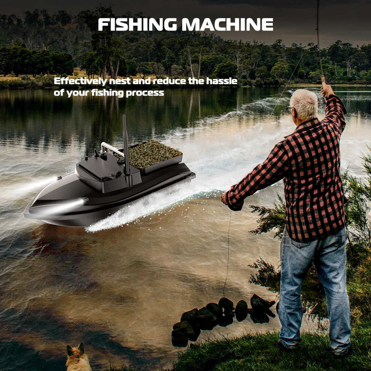 V050 Remote Control Fishing Bait Boat with Dual Motor and Fish Finder