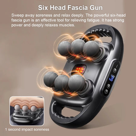 Fascia Gun YM-K60 &ndash; Integrated Six-Head Massage Technology