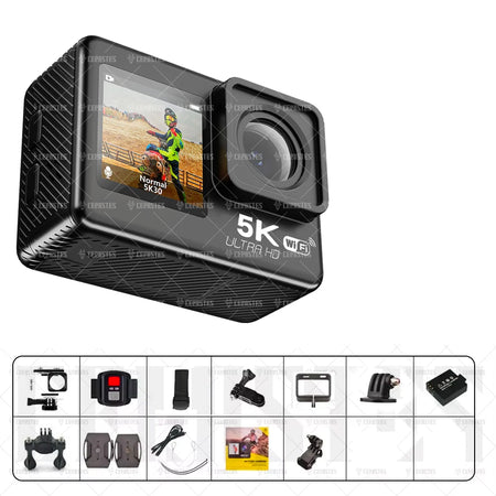 CERASTES Action Camera &ndash; 5K Ultra High Definition with Anti-Shake AT-M60- A / 64G