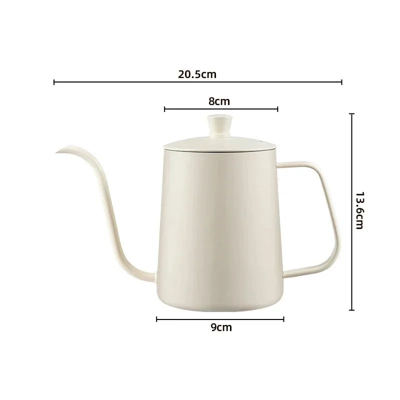 Stainless Steel Gooseneck Kettle &ndash; Precision Pour Control Beige 600ML
