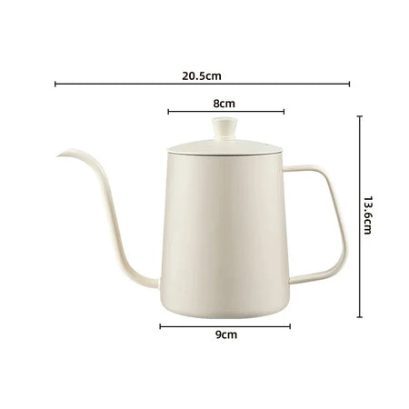 Stainless Steel Gooseneck Kettle &ndash; Precision Pour Control Beige 600ML
