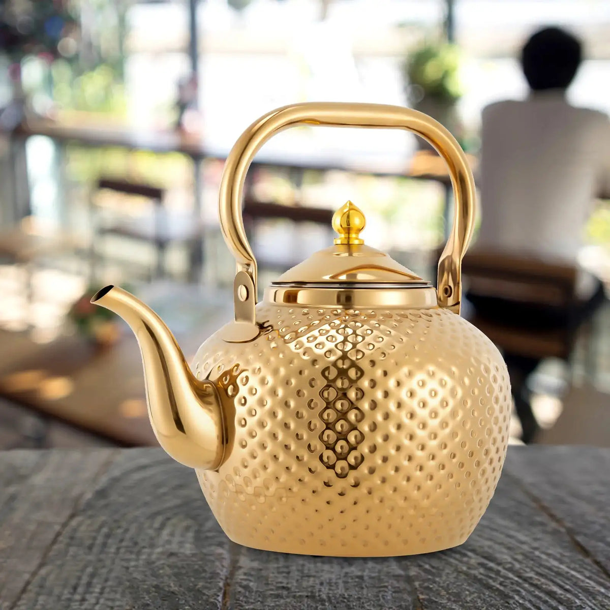 2L Hammered Spherical Kettle &ndash; Gas Stove Compatible