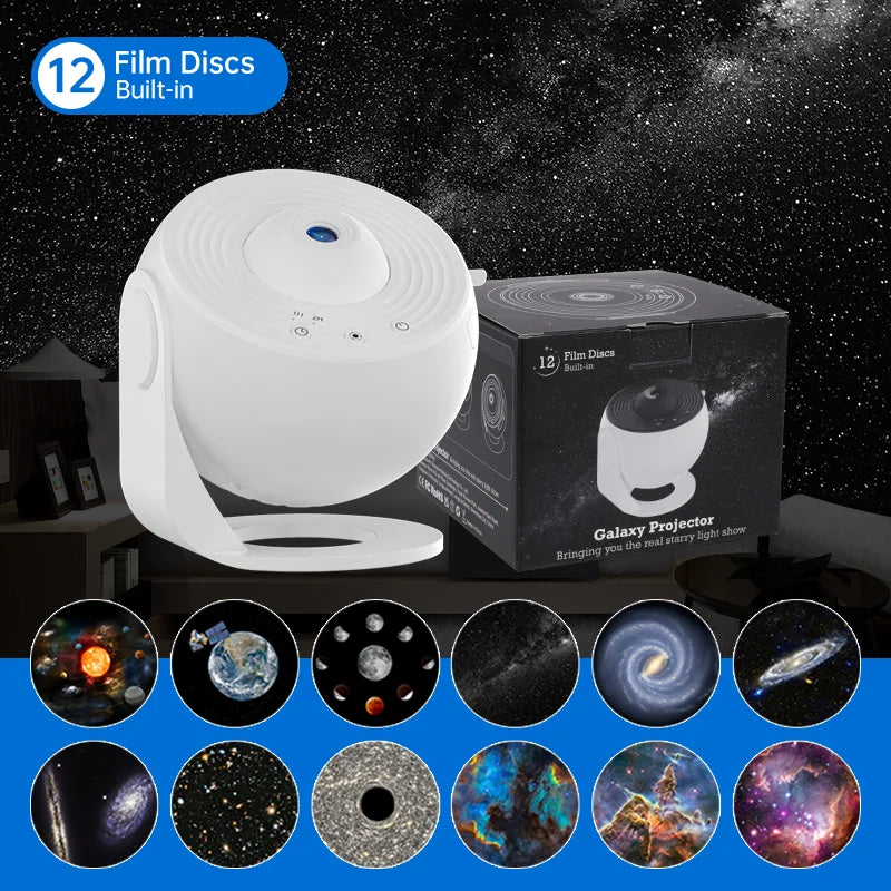 AUSYLE 360&deg; Starry Sky Galaxy Projector for Kids - Night Light Planetarium Lamp 12  in 1 Projector 1