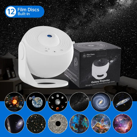 AUSYLE 360&deg; Starry Sky Galaxy Projector for Kids - Night Light Planetarium Lamp 12  in 1 Projector 1