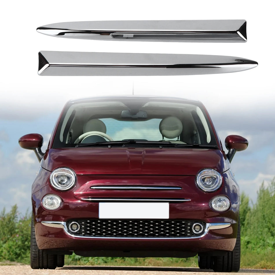 Moldaj Superior de Bara Fata Cromat pentru Fiat 500 2007-2015 ABS