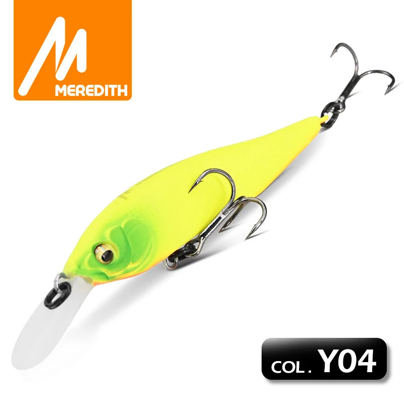 MEREDITH Jerkbait 75mm - Slow Sinking Pike/Zander Lure, 2.4M Deep X-NANAHAN-75SS-Y04 / 75mm / CHINA