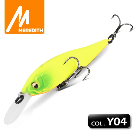 MEREDITH Jerkbait 75mm - Slow Sinking Pike/Zander Lure, 2.4M Deep X-NANAHAN-75SS-Y04 / 75mm / CHINA