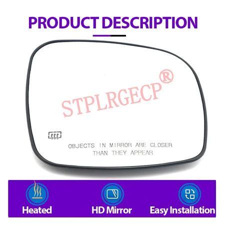 Driver Rearview Side Mirror Lens Door Wing Mirrors Glass with Heating Parts Accessories for Chrysler Town Country 2008-2016 by InterCyprus Trading Ltd