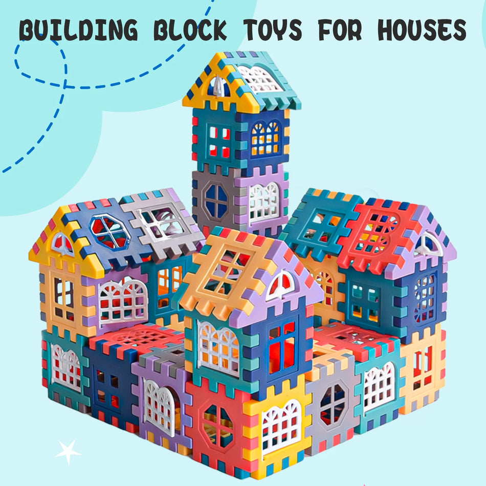 Large Plastic Building Blocks House Kit with Window Design for Kids
