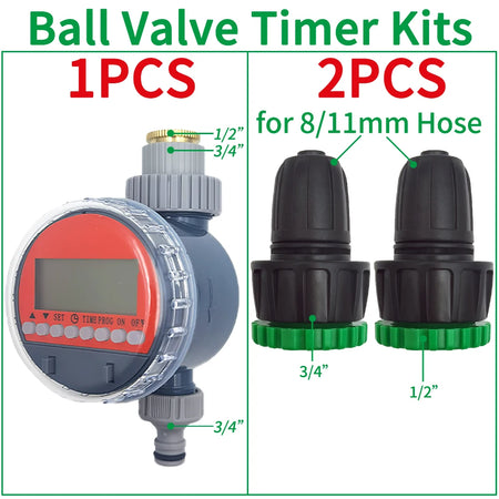 Oasis Garden Automatic Watering System &ndash; Solar Powered Ball Valve TImer-12