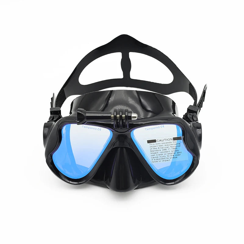 Professional Scuba Mask and Snorkel &ndash; Anti-Fog and UV Protection Black P Blue