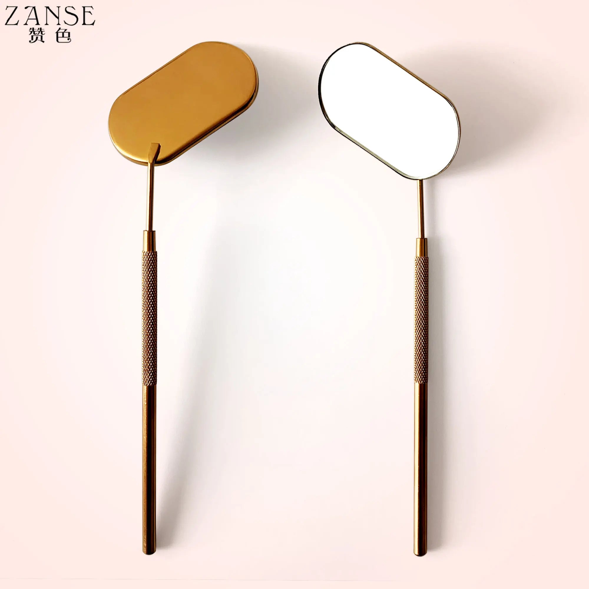 ZANSE Stainless Steel Eyelash Extension Mirror with Long Handle