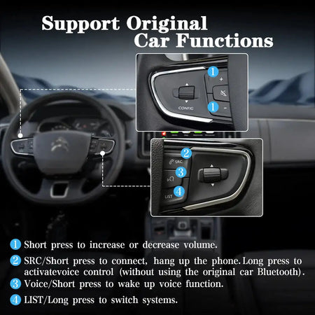 Autotop Wireless CarPlay Android Auto Converter For Peugeot