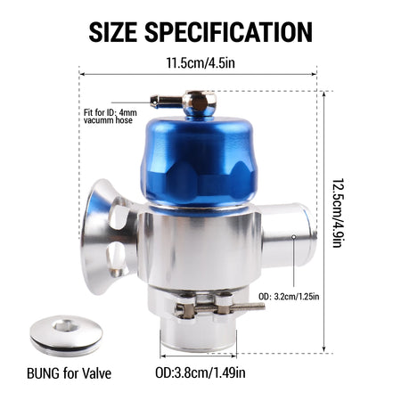 CNC Aluminum Dual Port Blow Off Valve for Mitsubishi Evo 8 9 X by InterCyprus Trading Ltd