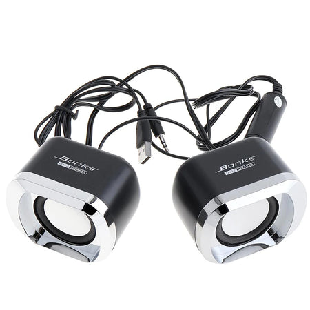 Bonks High Power Full Range Stereo Subwoofer PC Speaker Portable Bass Music DJ USB Computer Speakers for Laptop Phone TV Default Title