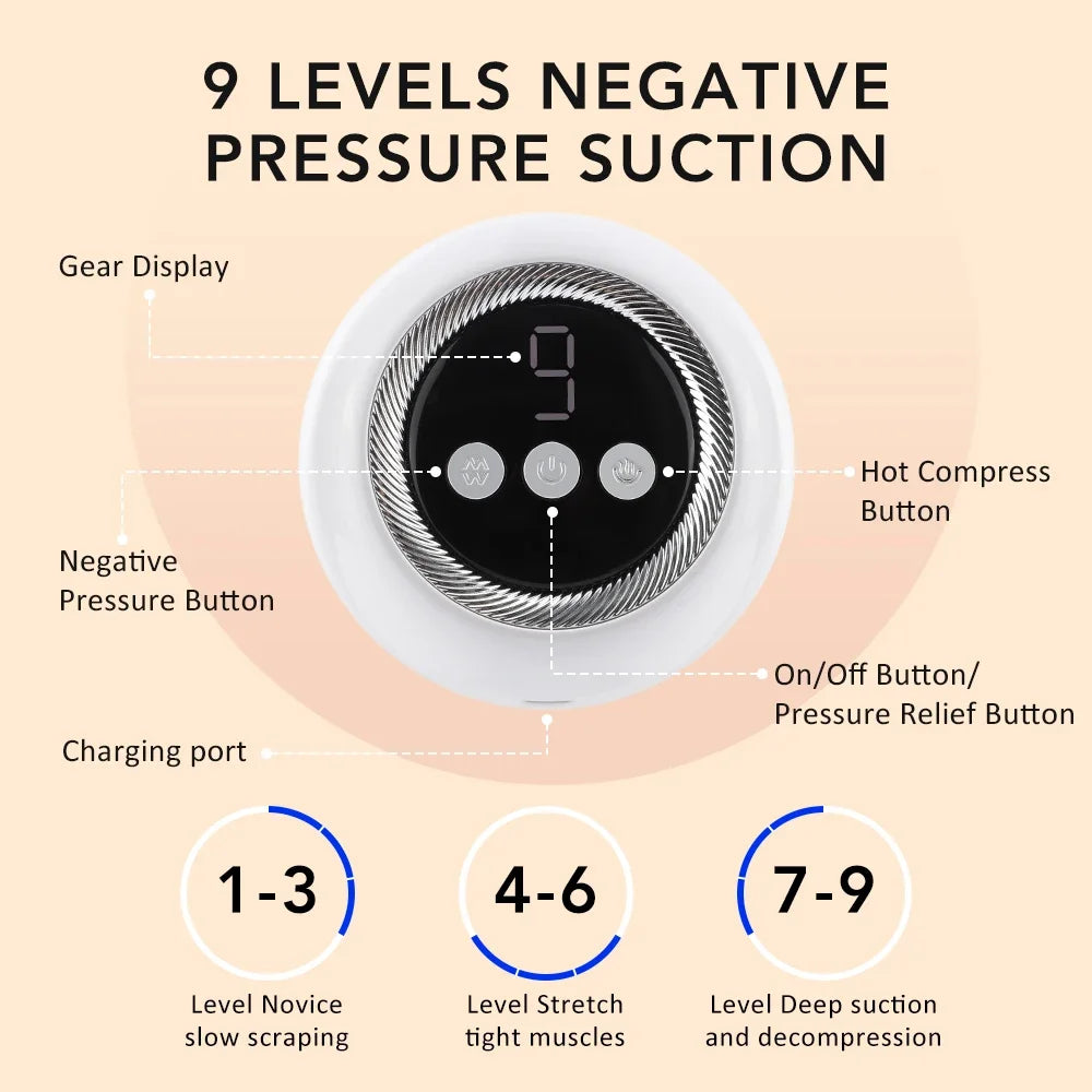 Hailicare 9 Levels Cupping Massager &ndash; Red Light Therapy